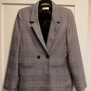 ANINE BING plaid double-breasted blazer
